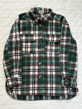 HAVE Los Angeles Heavyweight Plaid Flannel -  Green and Brown Size Large